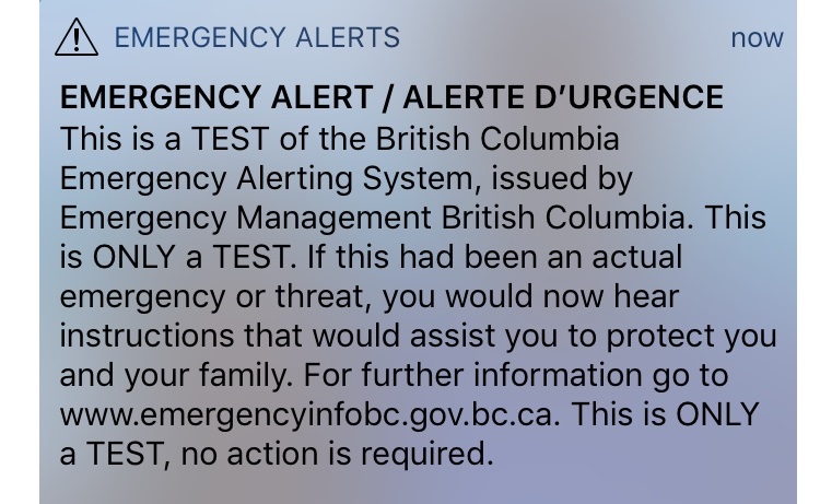 New emergency notification system gets test in BC