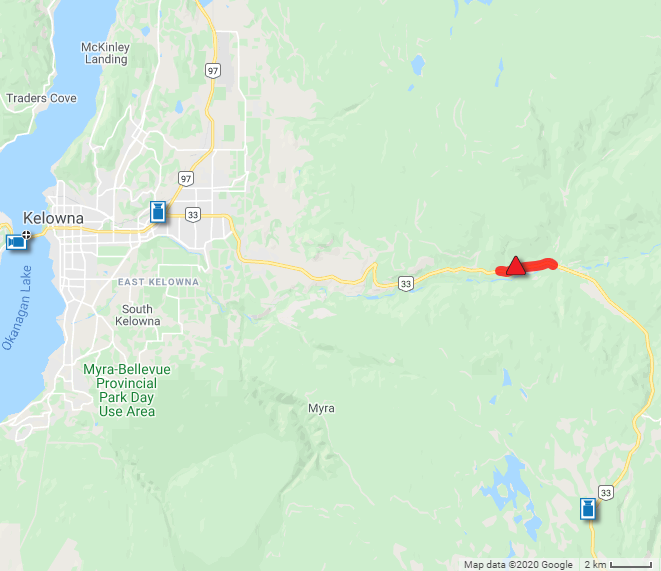 Highway 33 Closed Due to Washout