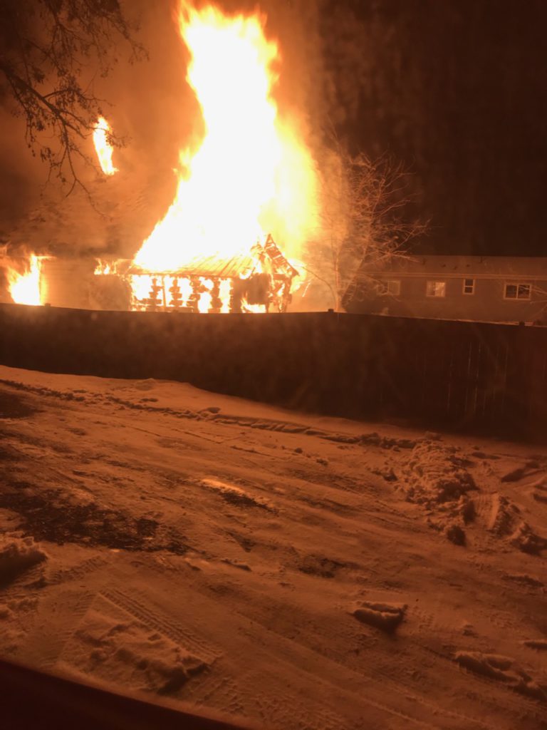 Fire destroys home as GFFR saves two others