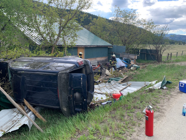 Driver survives solo crash leaving vehicle completely mangled in Midway