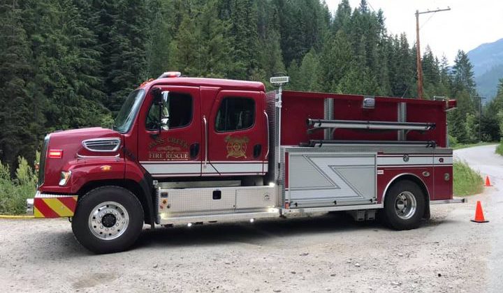 Dumpster fire quickly put out by emergency crews in Trail