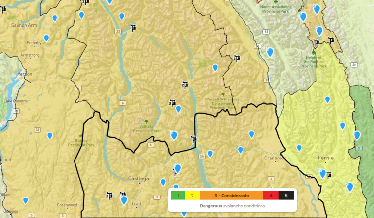 Avalanche risk in Boundary moderate to considerable