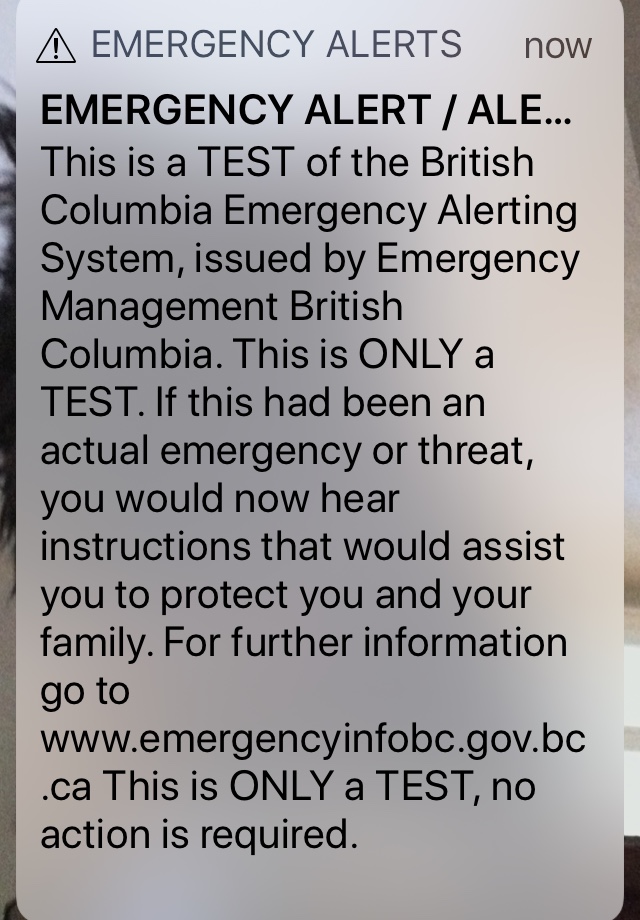 Province conducting emergency alert test tomorrow