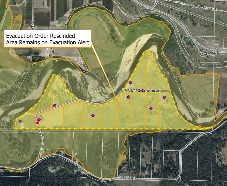 Manly Meadows evacuation order downgraded to alert