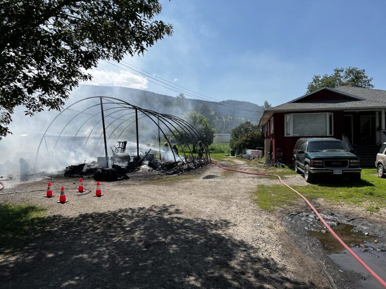 Quonset hut, old fish bus burn in rural Grand Forks