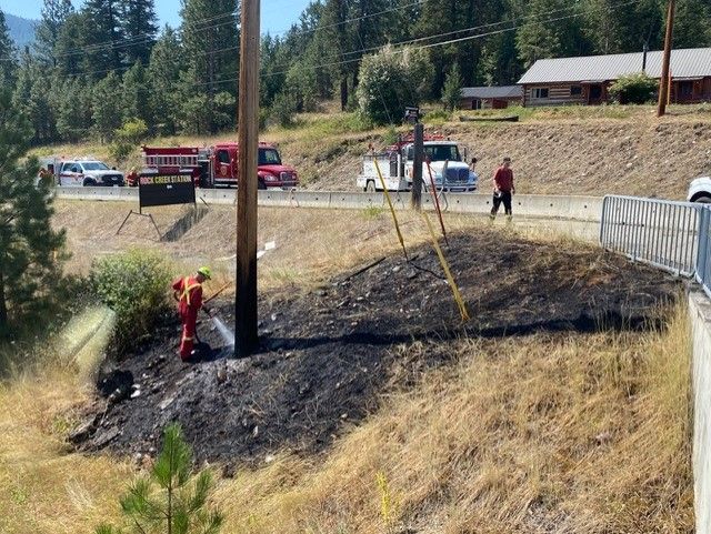 Rock Creek grass fire blamed on blown fuse