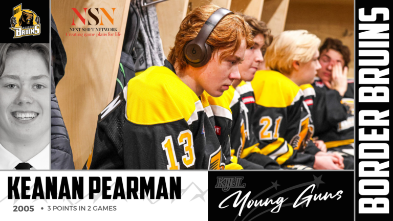 Border Bruin Keanan Pearman named KIJHL Young Gun