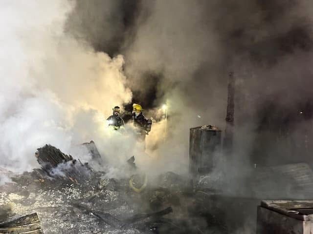 Fire destroys shop in Grand Forks
